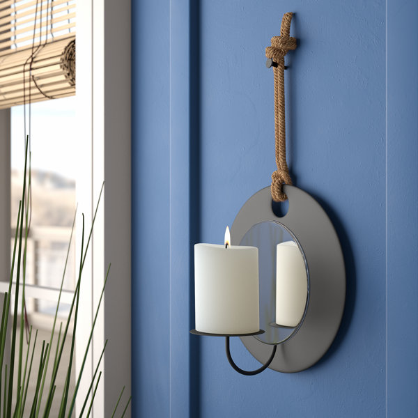 Beachcrest Home Tall 17.25" Metal Wall Sconce Holder & Reviews Wayfair